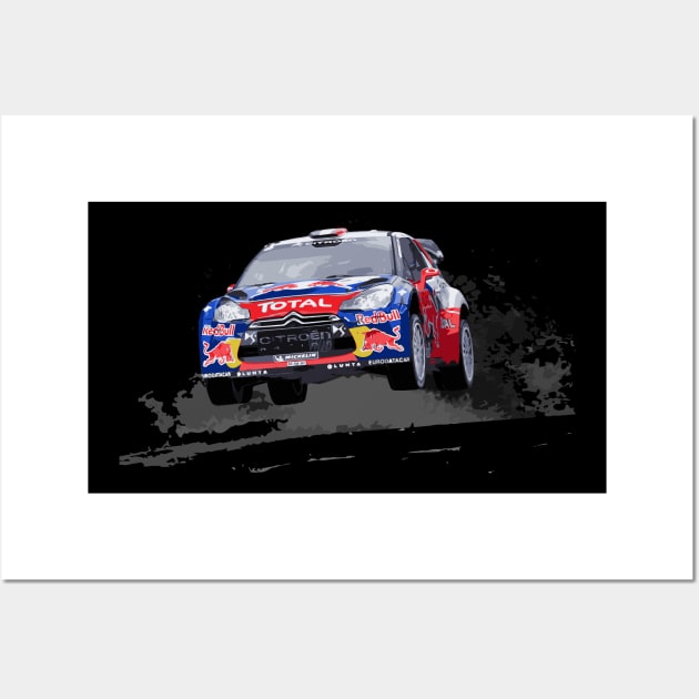 Sébastien Loeb WRC CAR JUMP Wall Art by cowtown_cowboy